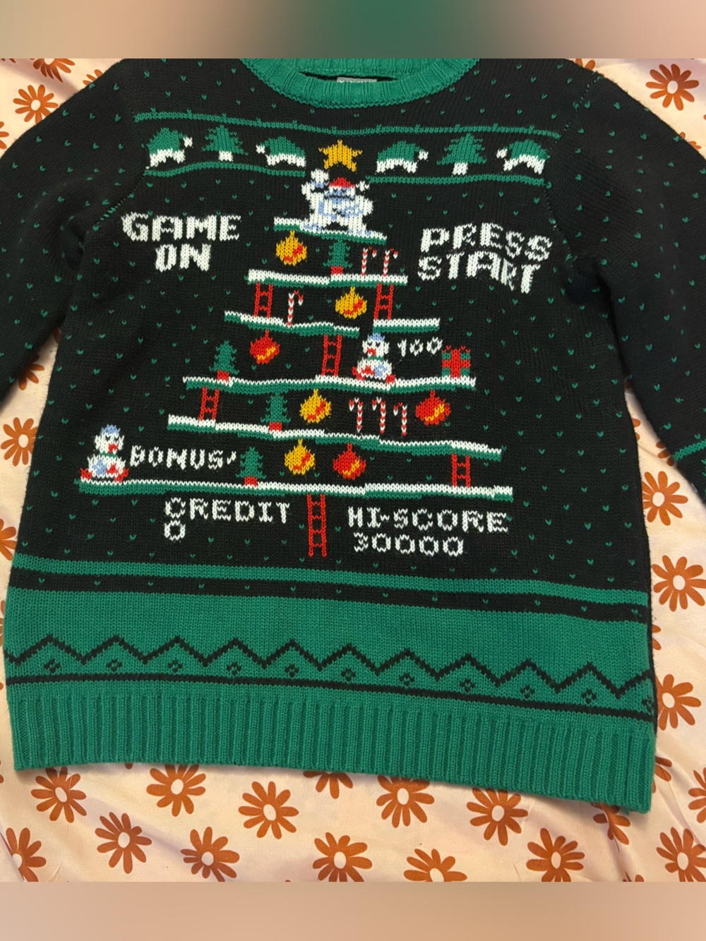 Bundle 3 for $15. Holiday Time Kids Video Game Christmas Sweater. Size Small.